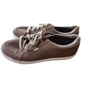 Keds Women's Size 9 Tan Suede Lace Up Shoes Soffterra Cushion Soles